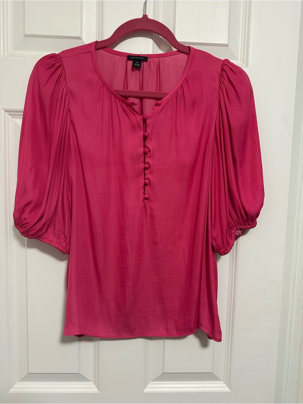 Ann Taylor Puff Sleeve Blouse